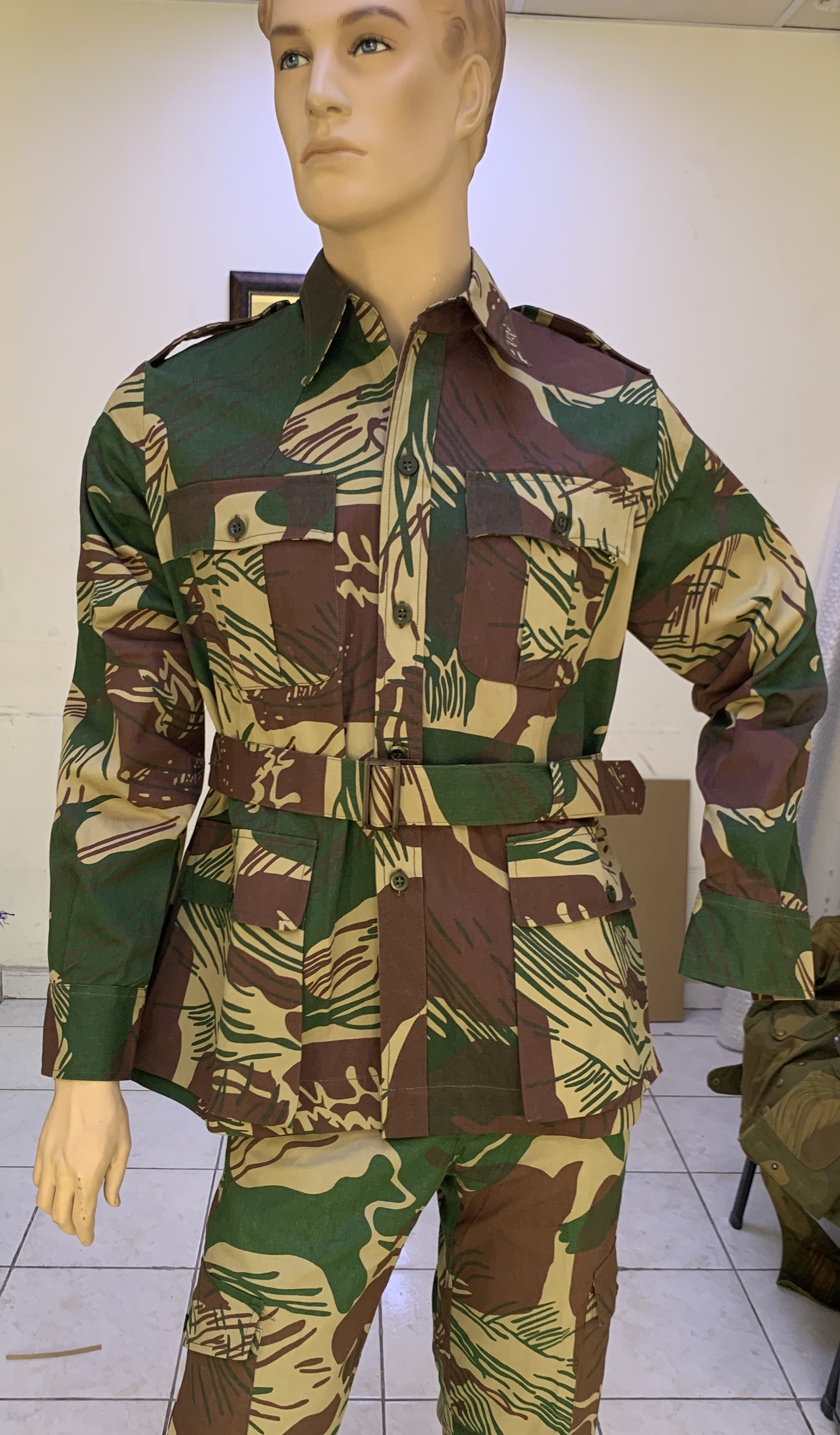 Belted Bush Jacket in Rhodesian Brushstroke Camo | What Price Glory